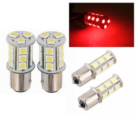 1156 (BA15S/7506/P21W) 18-SMD 5050 LED Replacement Bulbs - 4 Color - Autolizer