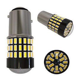 1156 (BA15S/7506/P21W) 78-SMD 3014 LED Bulbs with Projector, Xenon White - Autolizer