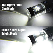 Load image into Gallery viewer, 7443 (7440/7441/T20) 30-Watt 6 CREEs LED Bulbs with Projector, Xenon White - Autolizer