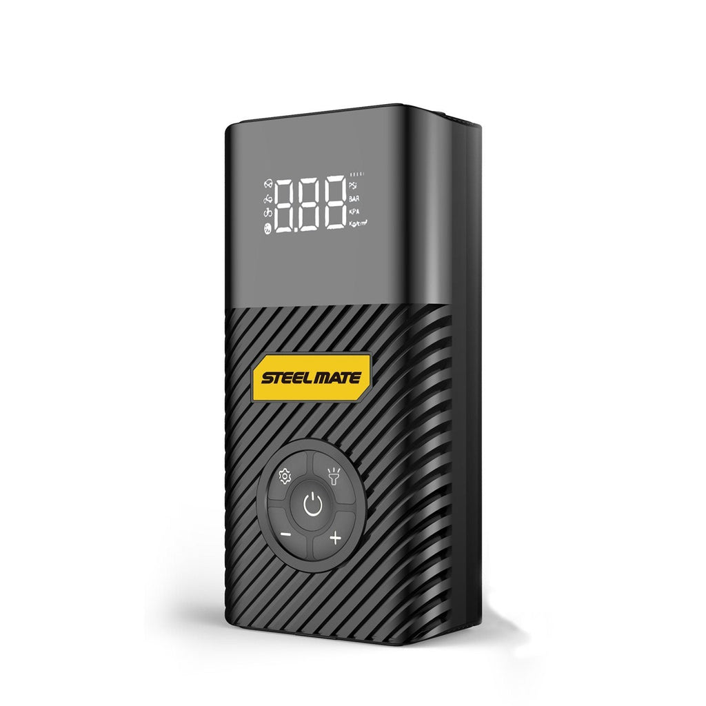 Air Compressor Portable Air Inflator Hand Held Tire Pump 6000mAh with Digital LCD LED Light DC5V/2A Power Bank 120PSI for Car Bicycle Motorcycle Tires and Other Inflatables PO8 - Autolizer