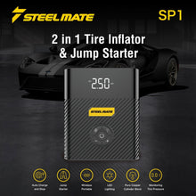 Load image into Gallery viewer, Air Compressor Portable Air Inflator Hand Held Tire Pump 8800mAh with Digital LCD LED Light DC5V/2A Power Bank Jump Starter 120PSI for Car Bicycle Tires and Other Inflatables SP1 - Autolizer