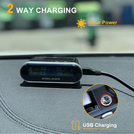 STEELMATE Mini One-s Black Multi-Function Tire Pressure Monitoring System Auto Backlight Sleep Awake - Autolizer