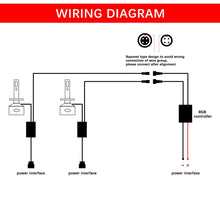 Load image into Gallery viewer, RGB LED Headlight Bulbs Conversion Kit Control by Bluetooth Smartphone App - Autolizer